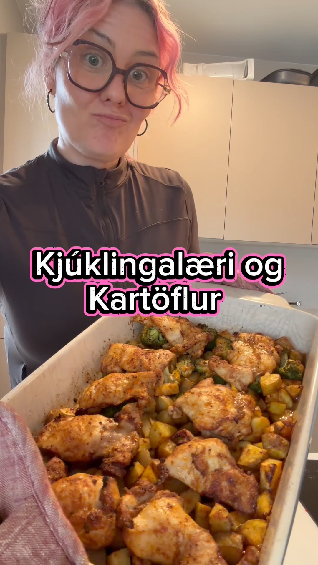 Ofnbökuð kjúklingalæri og kartöflur