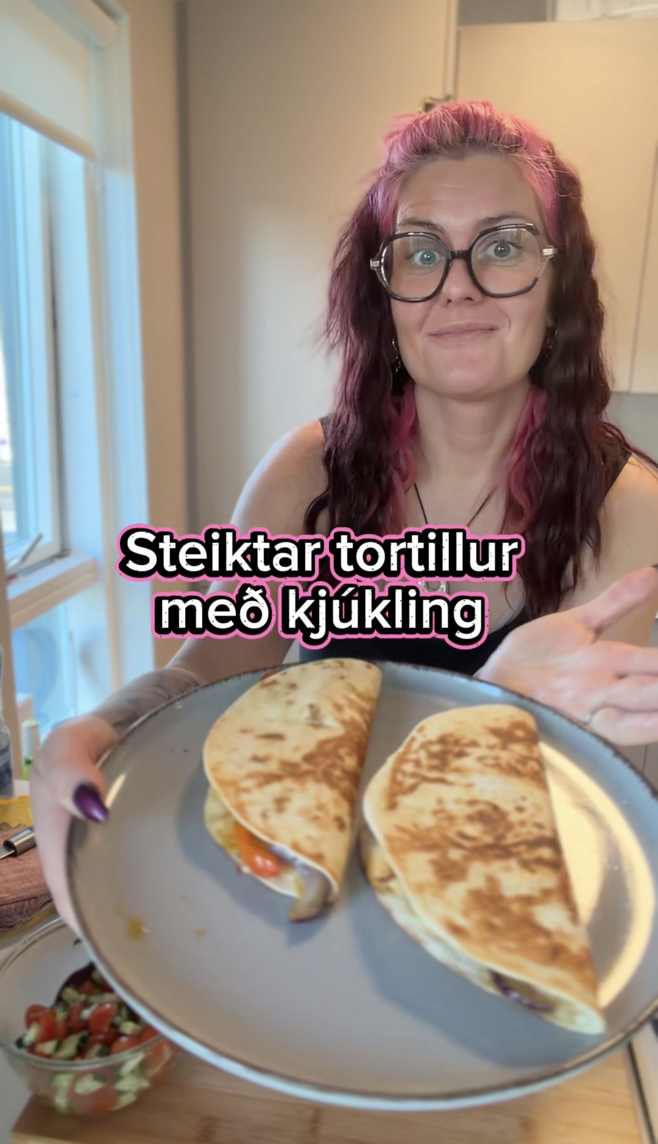 Steiktar Tortillur með Kjúkling